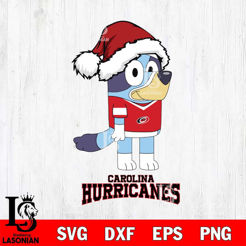 Carolina Hurricanes Christmas Bluey Hat Svg, Christmas Svg , NHL svg , Digital Download, dxf eps png pdf file