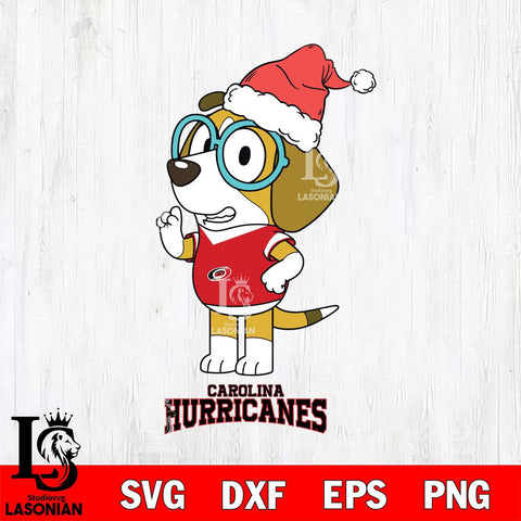 Carolina Hurricanes Christmas Bluey Honey Sport Svg, Christmas Svg , NHL svg , Digital Download, dxf eps png pdf file