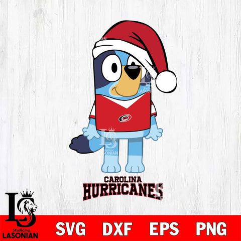 Carolina Hurricanes Christmas Bluey Sport Svg, Christmas Svg , NHL svg , Digital Download, dxf eps png pdf file