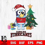 Carolina Hurricanes Christmas Bluey Tree Sport Svg, Christmas Svg , NHL svg , Digital Download, dxf eps png pdf file