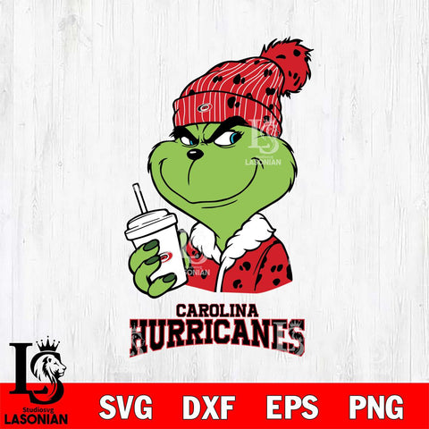 Carolina Hurricanes Grinch Cofffe Christmas Cut Files, Cricut,Christmas Svg Dxf Eps Png file , Digital Download