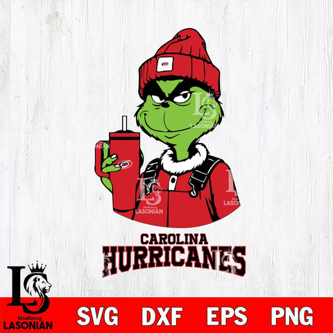 Carolina Hurricanes Grinch Football Christmas Cut Files, Cricut,Christmas Svg Dxf Eps Png file , Digital Download