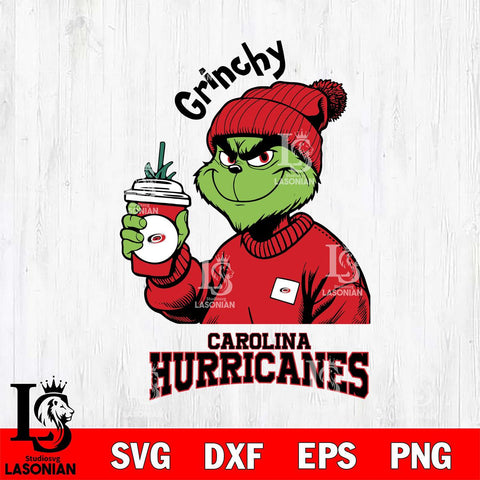 Carolina Hurricanes Grinchy Bougie Christmas Cut Files, Cricut,Christmas Svg Dxf Eps Png file , Digital Download