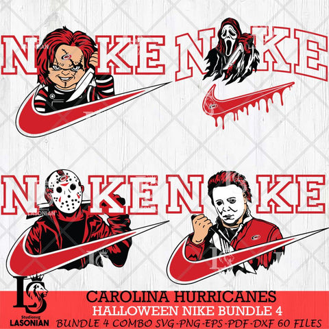 Carolina Hurricanes Halloween Nike NHL Bundle 4 Svg Eps Dxf Png File, Digital Download, Instant Download