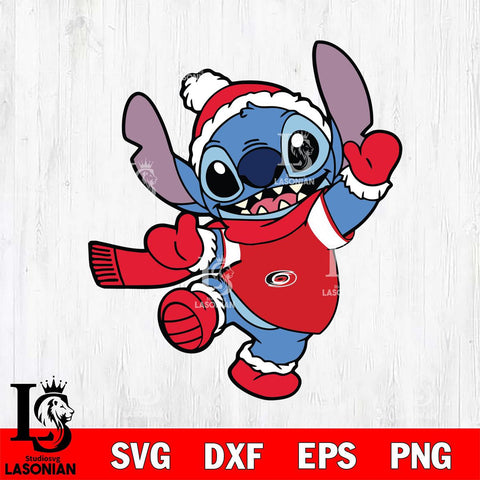 Carolina Hurricanes Stitch Disney Christmas Svg Eps Dxf Png File, Digital Download, Instant Download