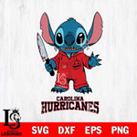 Carolina Hurricanes Stitch Horror 2 Svg Eps Dxf Png File, NHL svg, Digital Download, Instant Download