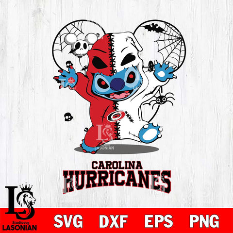 Carolina Hurricanes Stitch Horror Halloween 2 Svg Eps Dxf Png File, Digital Download, Instant Download