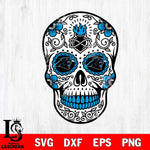 Carolina Panthers Badass Mexico Skull SVG