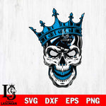 Carolina Panthers Badass king Skull SVG