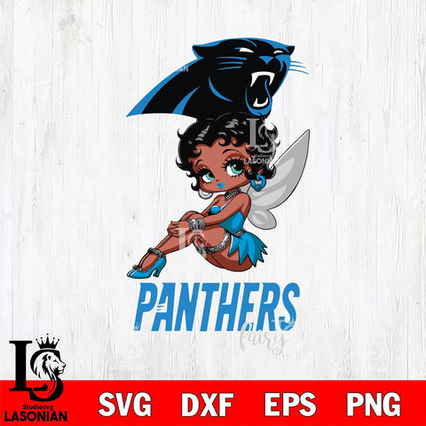 Carolina Panthers Beauty Black Fairy Betty Boop Svg Eps Dxf Png File, Digital Download, Instant Download