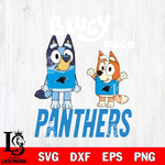 Carolina Panthers Bluey & Bingo 4 Svg Eps Dxf Png File, NFL svg, Digital Download, Instant Download