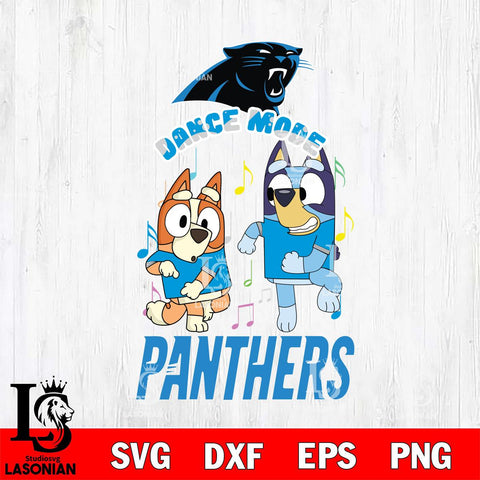 Carolina Panthers Bluey Bingo Dance Mode Svg Eps Dxf Png File, NFL svg, Digital Download, Instant Download