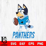 Carolina Panthers Bluey Football Sport Svg Eps Dxf Png File, Digital Download ,Instant Download, Cricut File