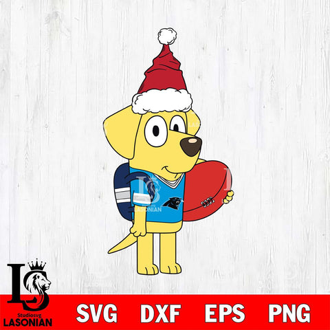 Carolina Panthers Bluey Lucky Christmas Svg Eps Dxf Png File, Digital Download, Instant Download