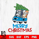 Carolina Panthers Bluey Merry Christmas Svg Eps Dxf Png File, Digital Download