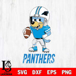 Carolina Panthers Bluey rugby Svg Eps Dxf Png File, Digital Download ,Instant Download, Cricut File