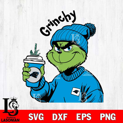 Carolina Panthers Boujee Grinch 10 Svg Eps Dxf Png File, Digital Download, Instant Download