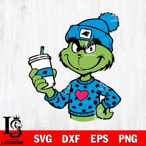 Carolina Panthers Boujee Grinch 11 Svg Eps Dxf Png File, Digital Download, Instant Download