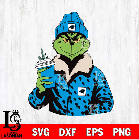 Carolina Panthers Boujee Grinch 12 Svg Eps Dxf Png File, Digital Download, Instant Download