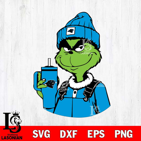 Carolina Panthers Boujee Grinch 2 Svg Eps Dxf Png File, Digital Download, Instant Download