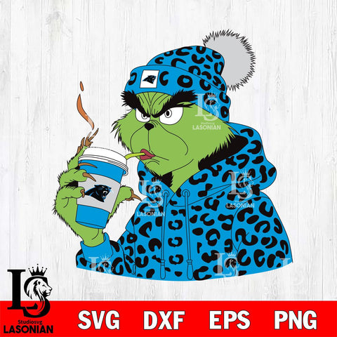 Carolina Panthers Boujee Grinch 8 Svg Eps Dxf Png File, Digital Download, Instant Download