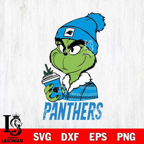 Carolina Panthers Boujee Grinch Christmas Svg Eps Dxf Png File,Cricut svg files, Digital Download, Instant Download