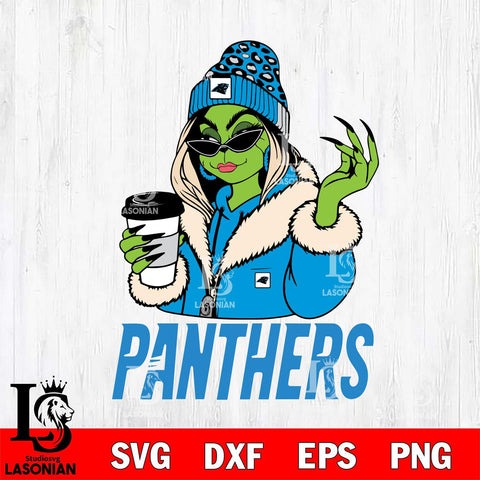 Carolina Panthers Boujee Grinch Girls Christmas Svg Eps Dxf Png File,Cricut svg files, Digital Download, Instant Download