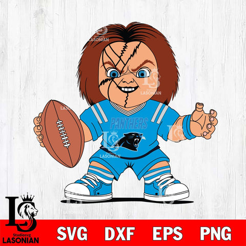 Carolina Panthers Chucky Horror 2 Svg Eps Dxf Png File, NFL svg, Digital Download, Instant Download