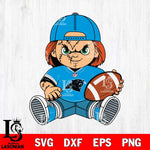 Carolina Panthers Chucky Horror 3 Svg Eps Dxf Png File, NFL svg, Digital Download, Instant Download