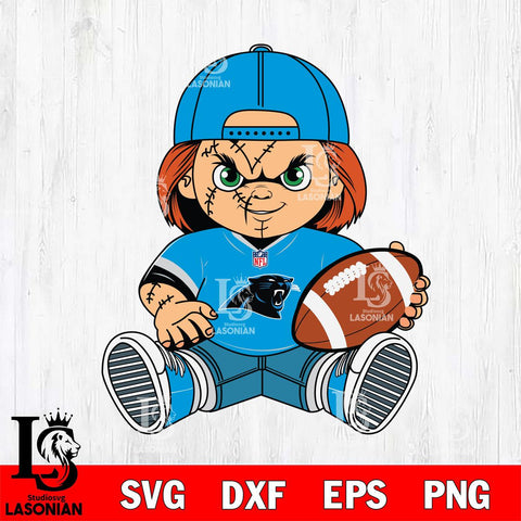 Carolina Panthers Chucky Horror 3 Svg Eps Dxf Png File, NFL svg, Digital Download, Instant Download