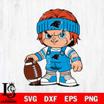 Carolina Panthers Chucky Horror 5 Svg Eps Dxf Png File, NFL svg, Digital Download, Instant Download