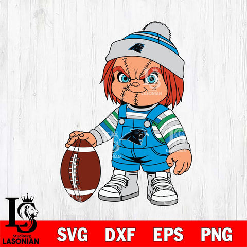 Carolina Panthers Chucky Horror 6 Svg Eps Dxf Png File, NFL svg, Digital Download, Instant Download