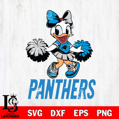 Carolina Panthers Daisy Duck Cheerleader Disney, Svg Eps Dxf Png File, Digital Download