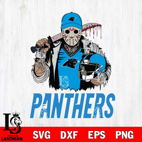 Carolina Panthers Jason Voorhees 2 Svg Eps Dxf Png File, Digital Download