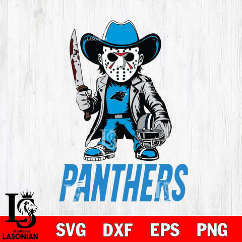 Carolina Panthers Jason Voorhees 3 Svg Eps Dxf Png File, Digital Download