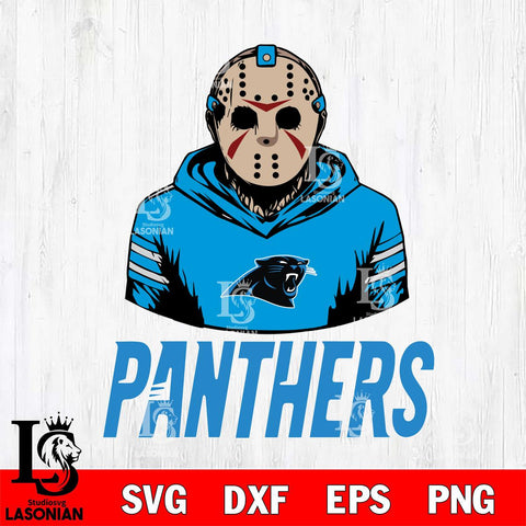 Carolina Panthers Jason Voorhees 4 Svg Eps Dxf Png File, Digital Download