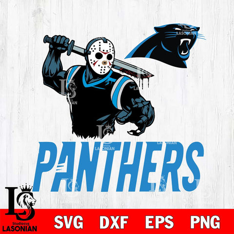 Carolina Panthers Jason Voorhees 5 Svg Eps Dxf Png File, Digital Download