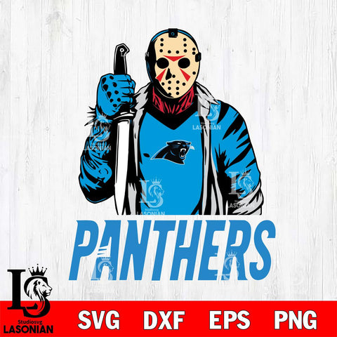 Carolina Panthers Jason Voorhees 6 Svg Eps Dxf Png File, Digital Download