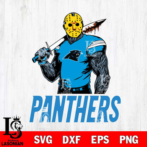 Carolina Panthers Jason Voorhees 7 Svg Eps Dxf Png File, Digital Download