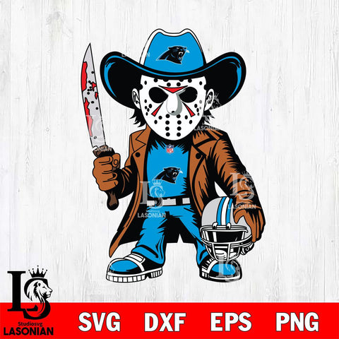 Carolina Panthers Jason Voorhees Horror Svg Eps Dxf Png File, NFL svg, Digital Download, Instant Download