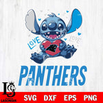 Carolina Panthers Love Stitch, Svg Eps Dxf Png File, Digital Download