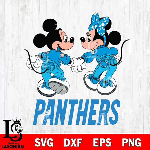 Carolina Panthers Mickey Minnie Valentine Rugby Svg Eps Dxf Png File, Digital Download ,Instant Download, Cricut File