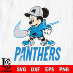 Carolina Panthers Mickey Mouse NIKE, Svg Eps Dxf Png File, Digital Download