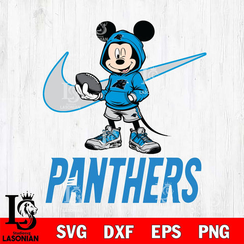 Carolina Panthers Mikey Mouse Disney NIKE, Svg Eps Dxf Png File, Digital Download