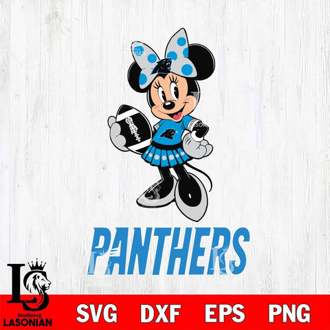 Carolina Panthers Minnie Mouse, Svg Eps Dxf Png File, Digital Download