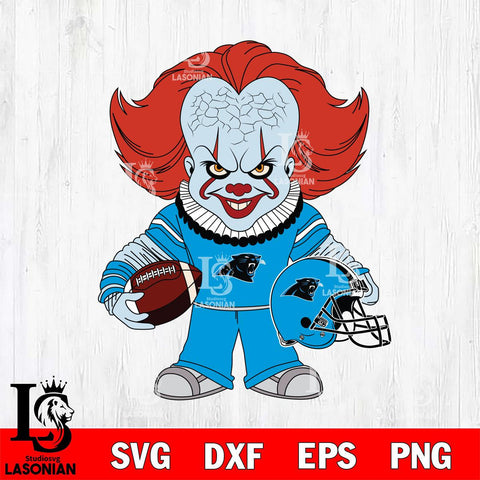 Carolina Panthers Pennywise Horror Sport Svg Eps Dxf Png File, NFL svg, Digital Download, Instant Download