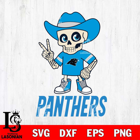 Carolina Panthers Skeleton Football 2 Svg Eps Dxf Png File, Digital Download