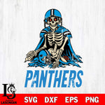 Carolina Panthers Skeleton Football 3 Svg Eps Dxf Png File, Digital Download