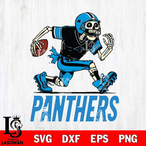 Carolina Panthers Skeleton Football Svg Eps Dxf Png File, Digital Download