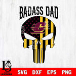 Central Michigan Chippewas Badass Dad Svg Eps Dxf Png File, Digital Download, Instant Download